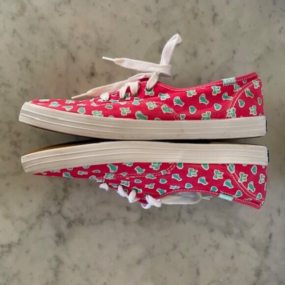 TAYLOR SWIFT KEDS Favorite Things Bows & Cats Print Pink Blue Sneakers 9… - Picture 8 of 16